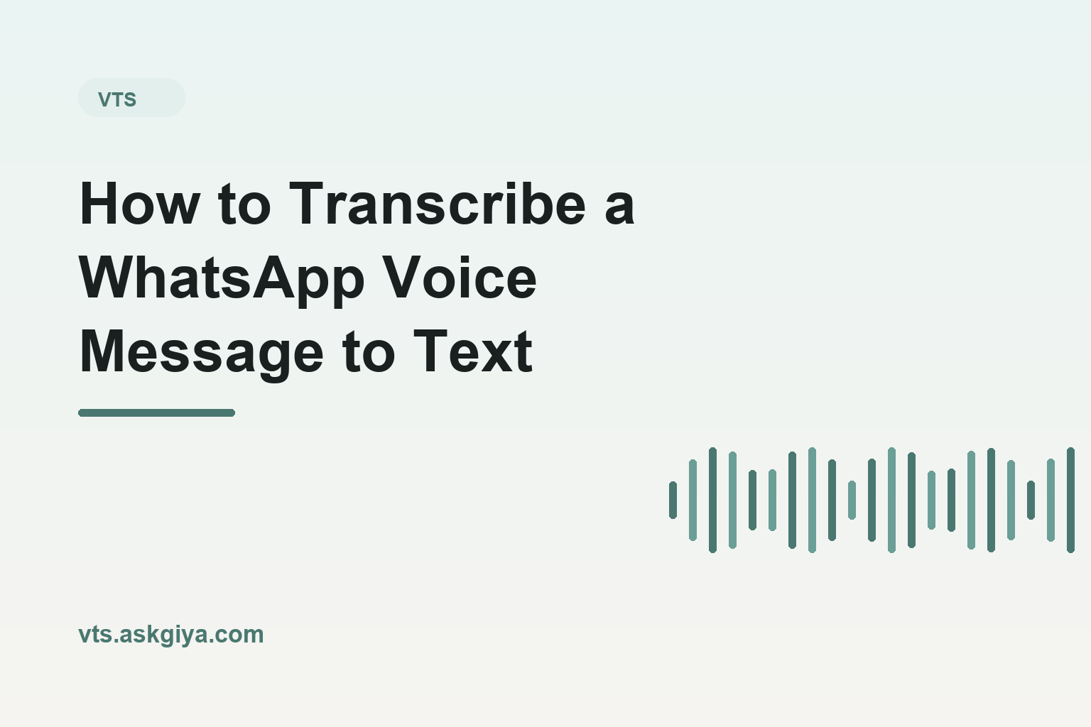 How to Transcribe a WhatsApp Voice Message to Text